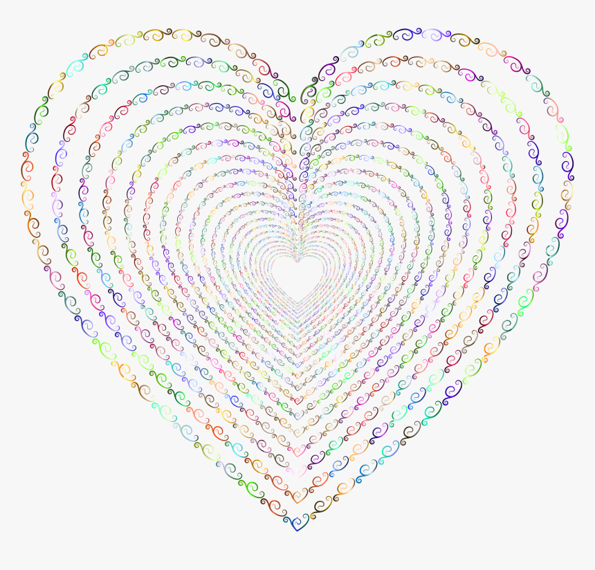 Prismatic Vintage Flourish Heart Tunnel 3 No Background, HD Png Download, Free Download