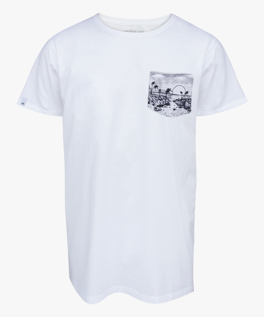 Man T-shirt Pocket Beach, HD Png Download, Free Download