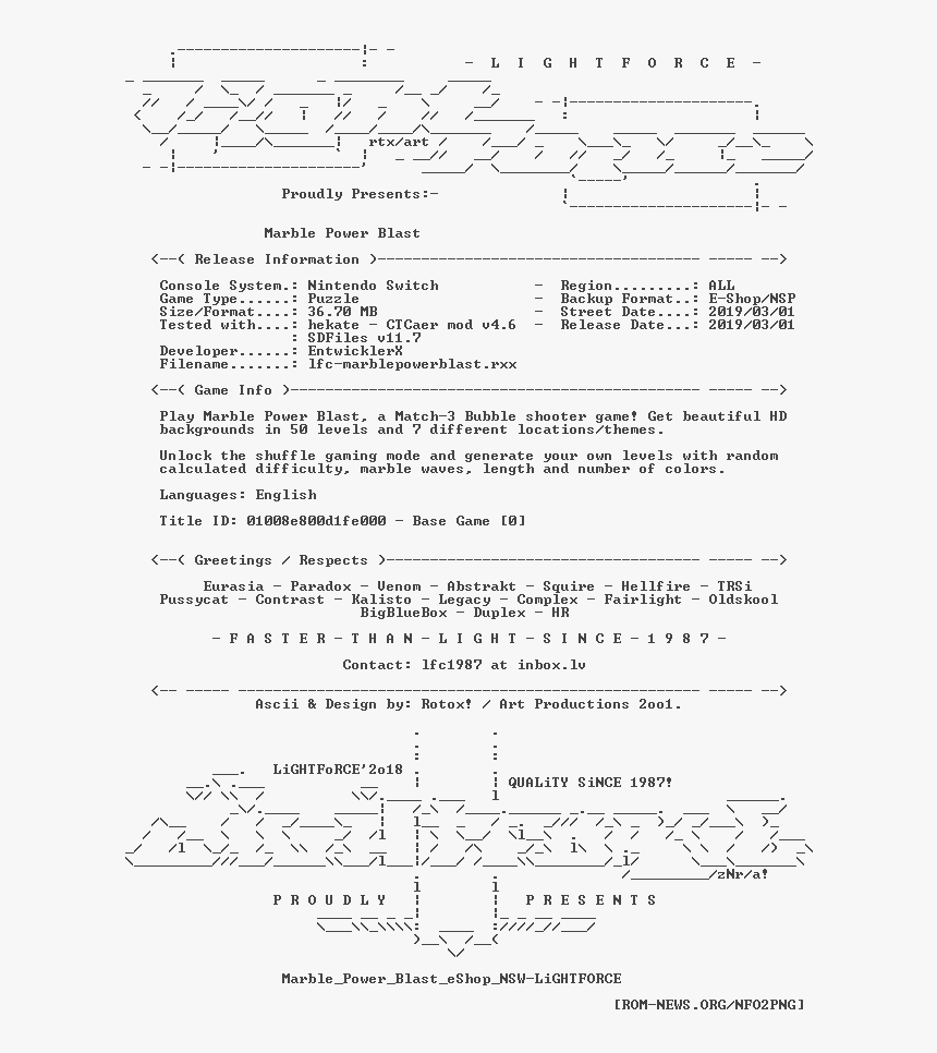 Marble Power Blast Eshop Nsw-lightforce , Png Download, Transparent Png, Free Download