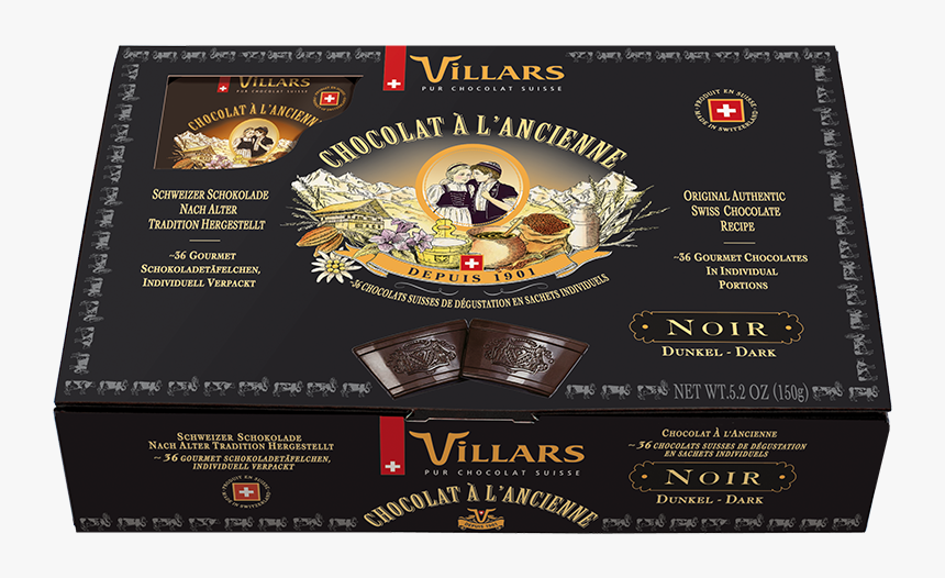 Villars Old Fashioned Swiss Dark Chocolate Tasting, HD Png Download, Free Download
