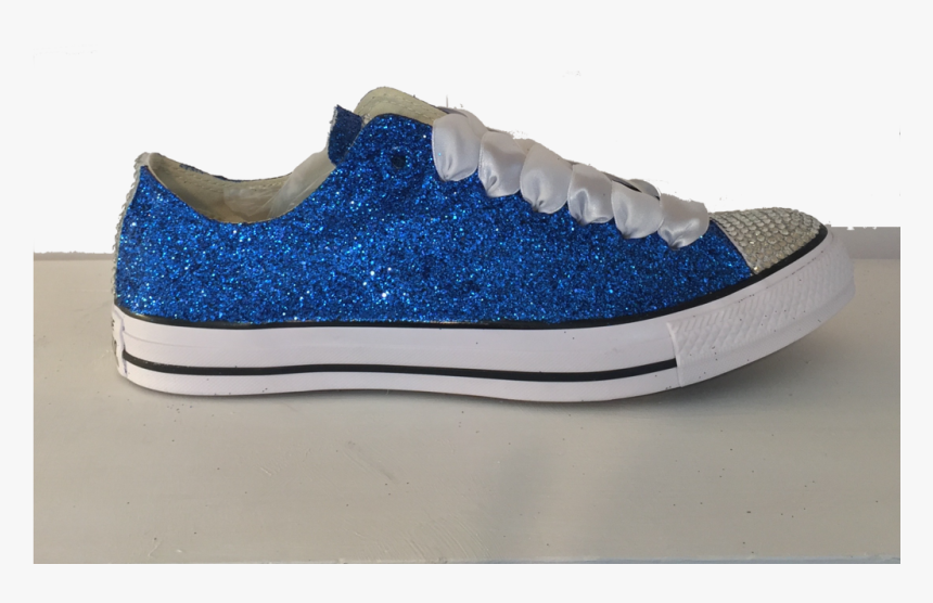 blue sparkly converse sneakers