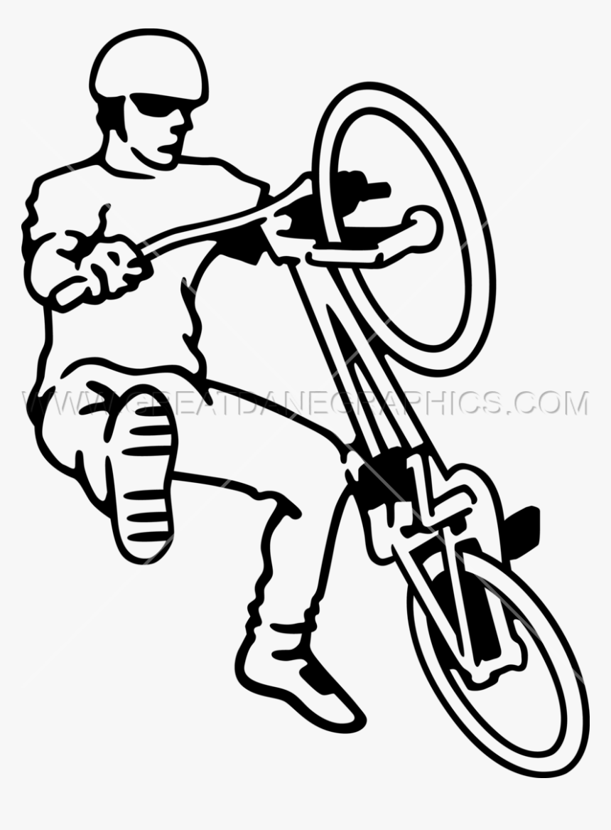 Bmx Trick Drawing Clipart Bmx Bike Clip Art, HD Png Download, Free Download