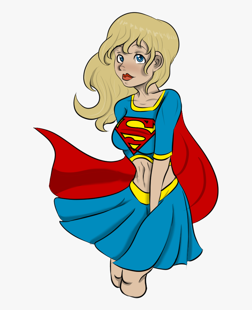 Supergirl Png Toon, Transparent Png, Free Download