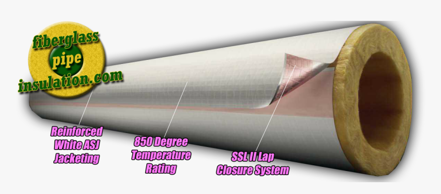 Owens Corning Fiberglass Pipe Insulation Asj Max Sllii, HD Png Download, Free Download