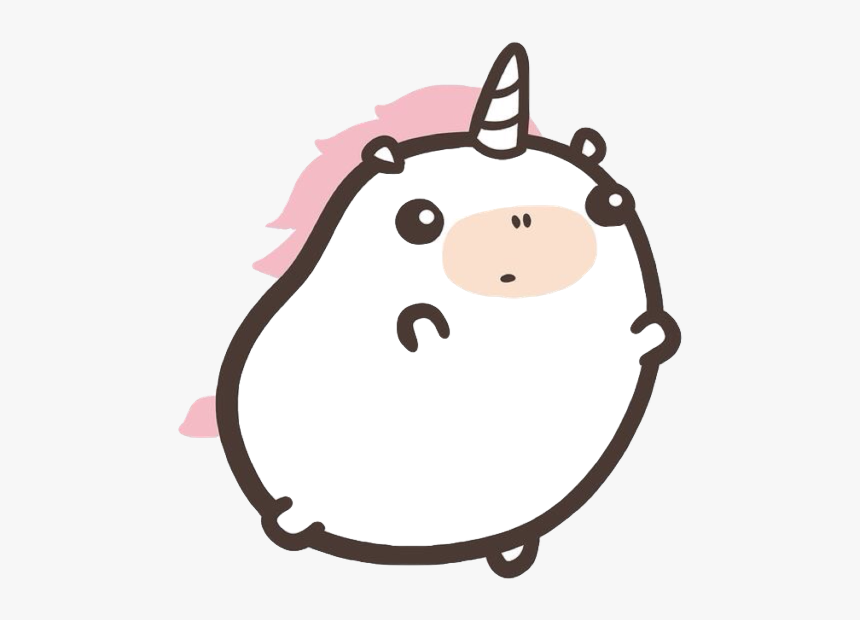 #kawaii #unicorn #cute #chubby #fat #horn #magic #magical, HD Png Download, Free Download