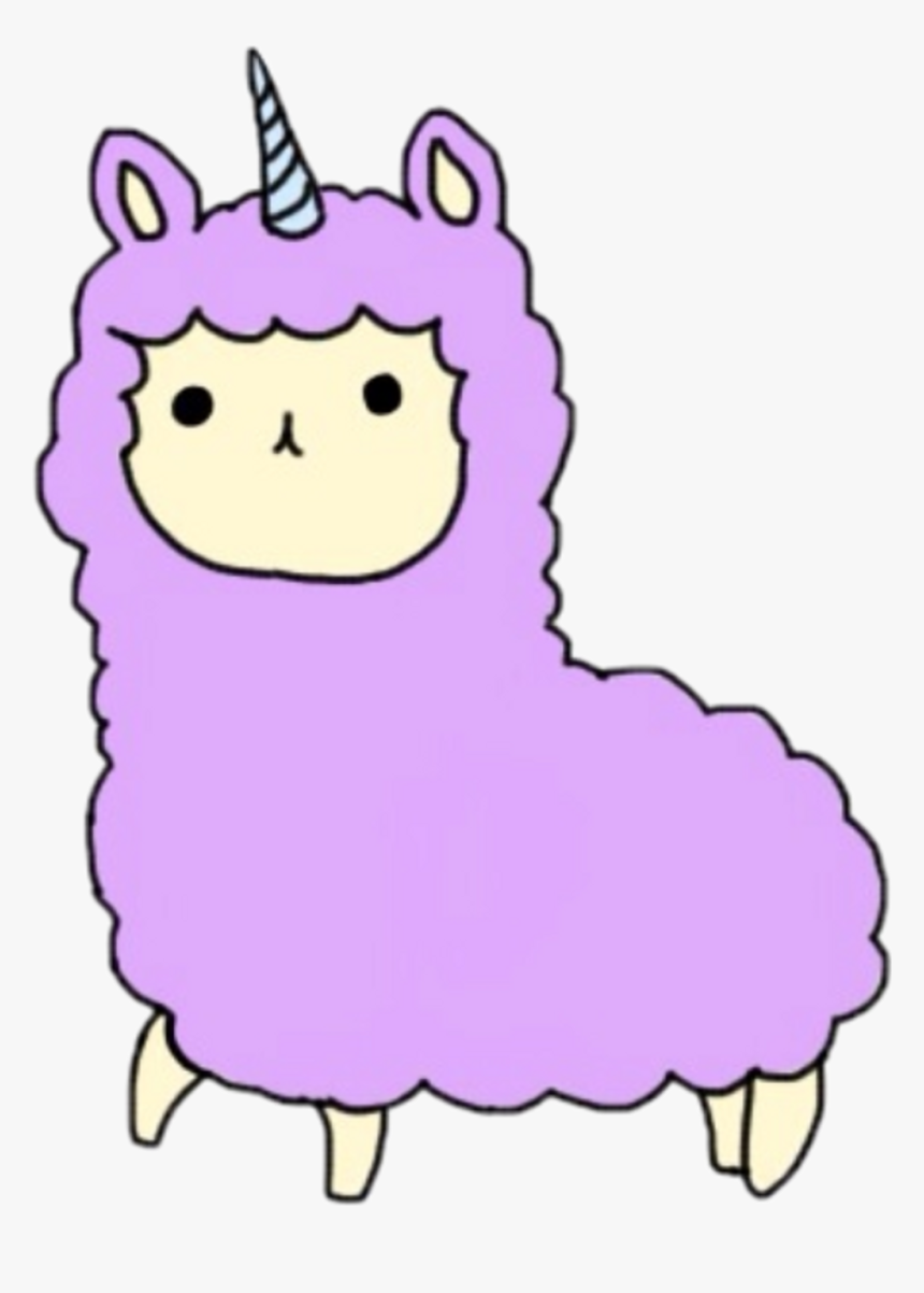 #art #sticker #kawaii #unicorn #llama #cute #awesome, HD Png Download, Free Download