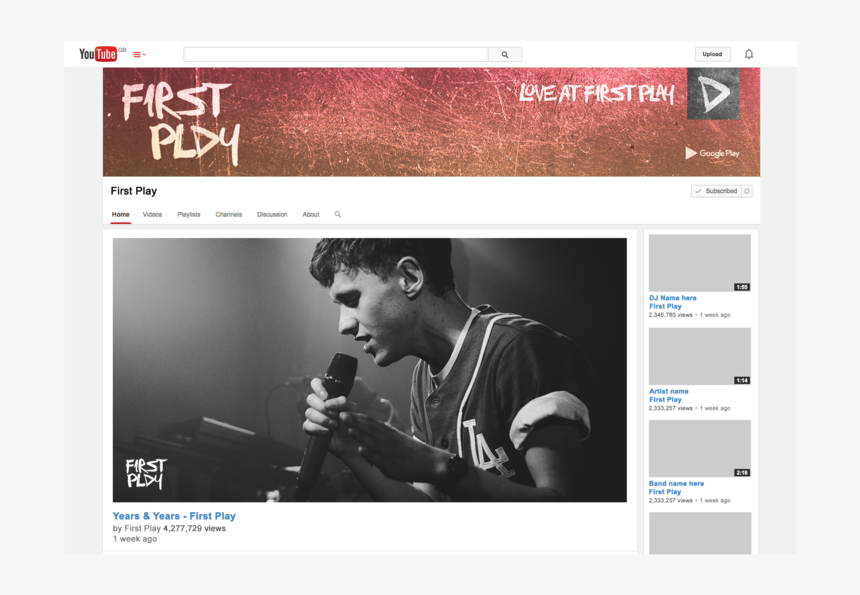 Firstplay Youtube Musicchannel, HD Png Download, Free Download