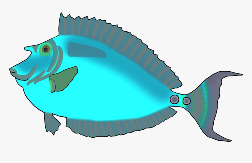Colorful Blue Green Fish, HD Png Download, Free Download