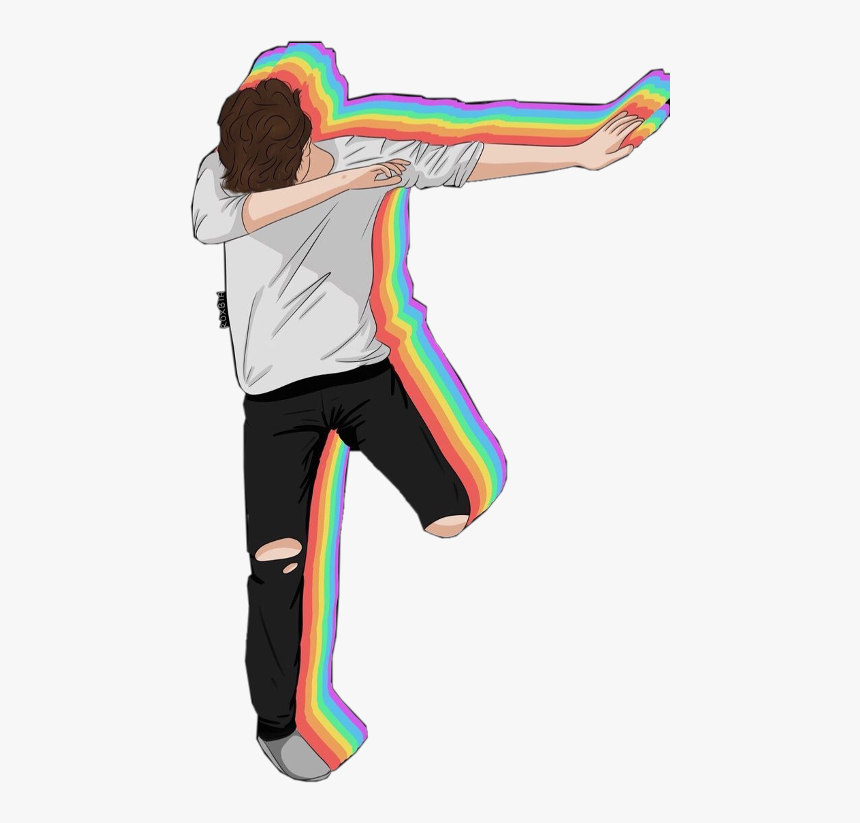 Dab Rainbow Sticker Danhowell Meme Freetoedit, HD Png Download, Free Download