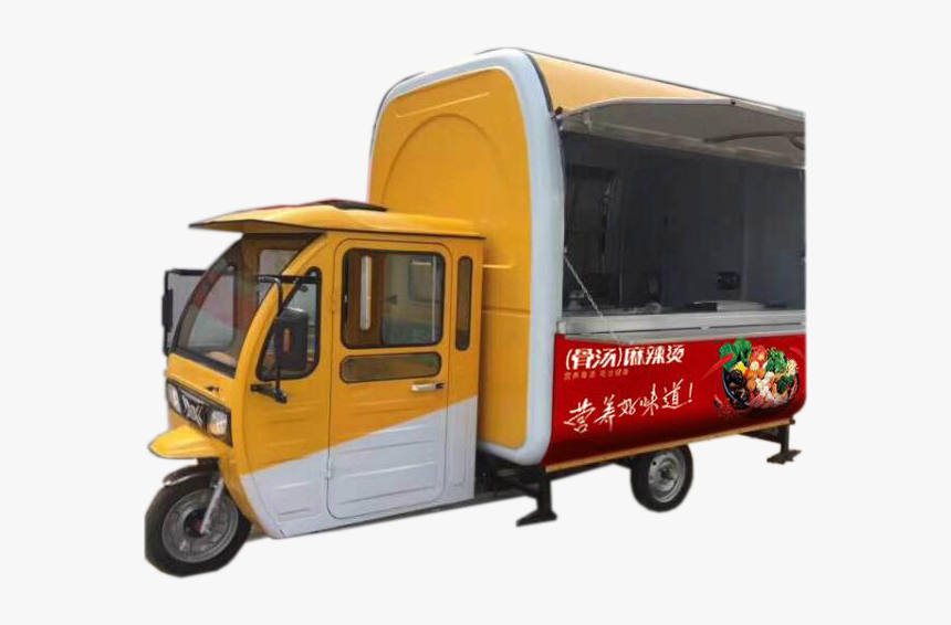 Three Wheels Motor Vending Tricycle Mobile Food Cart, HD Png Download, Free Download