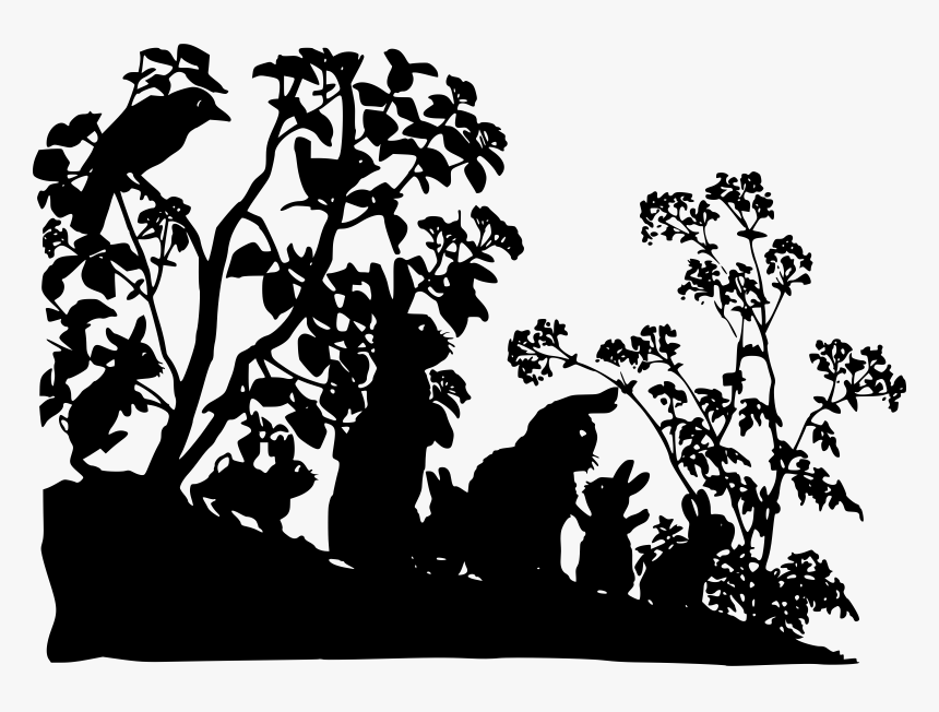 Woodland Creatures Silhouette Clip Arts, HD Png Download, Free Download