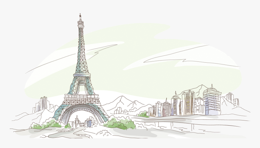 Eiffel Tower 58 Tour Eiffel Drawing Wallpaper, HD Png Download, Free Download