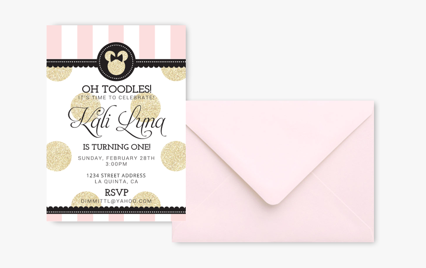 Minnie Mouse Baby Birthday Invitations Dcmediadesign1, HD Png Download, Free Download