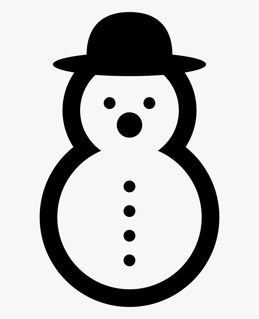 Snowman Of Rounded Shape With Rounded Hat, HD Png Download, Free Download