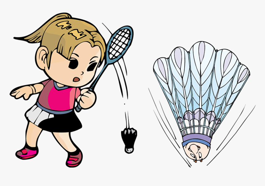 Badminton Drawing Cartoon, HD Png Download, Free Download