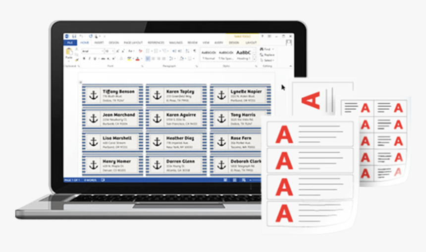 Avery Templates In Microsoft, HD Png Download, Free Download