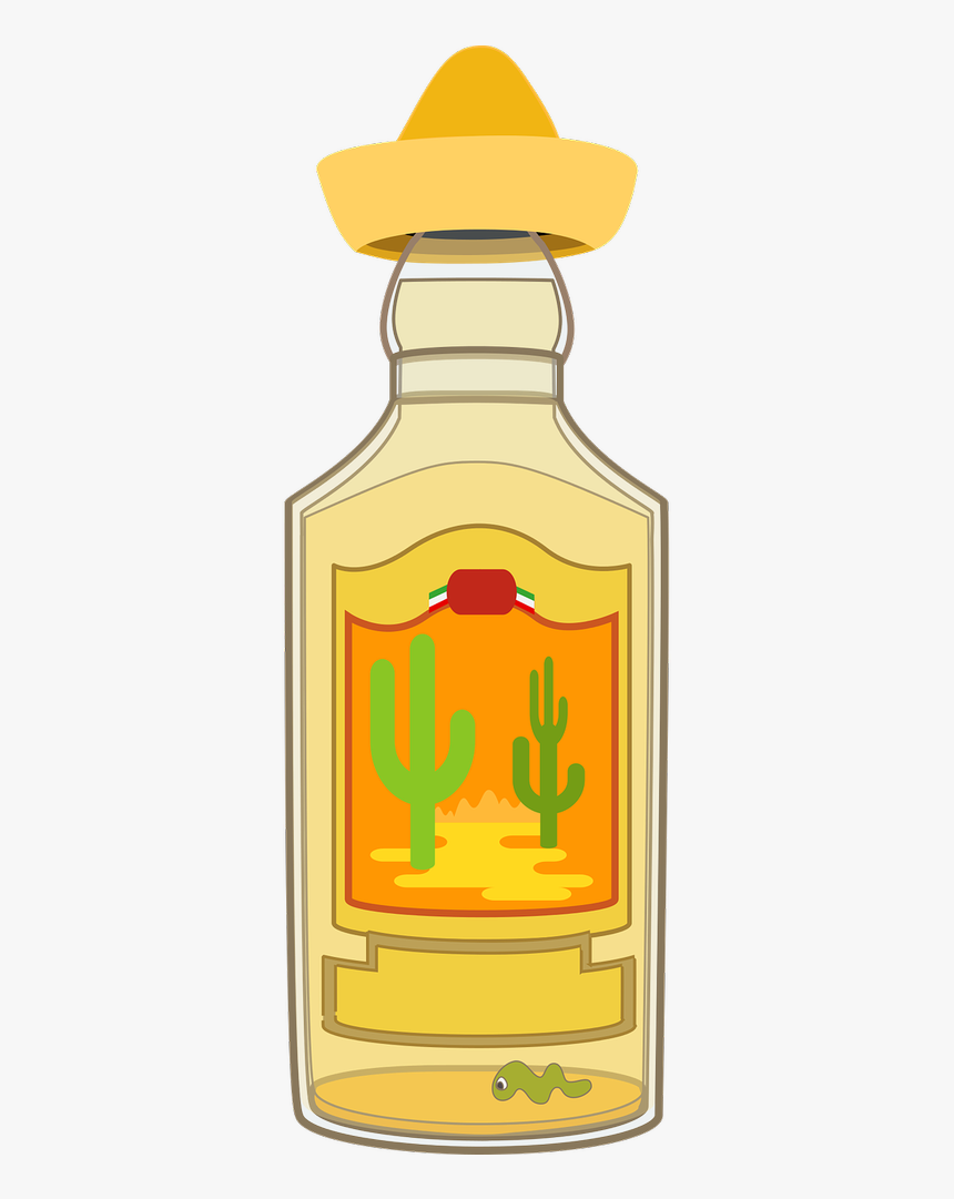 Graphic Tequila Tequila Bottle, HD Png Download - kindpng.