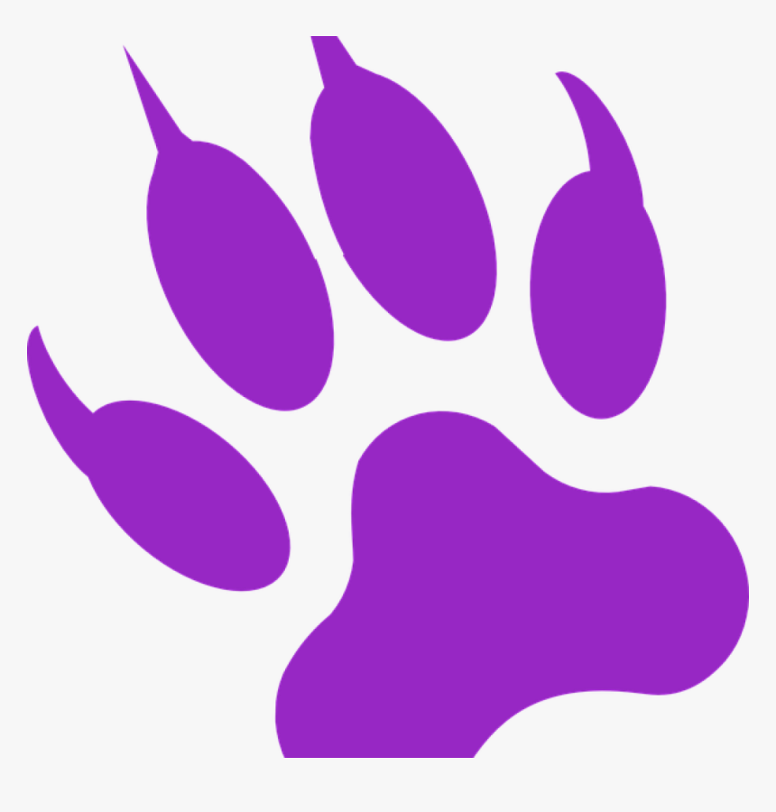 Purple Tiger Paw Paw Print Wolf Free Vector Graphic, HD Png Download, Free Download