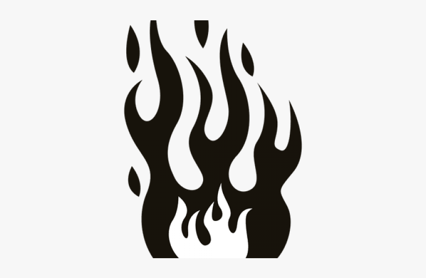 Fire Flames Clipart Black And White, HD Png Download, Free Download