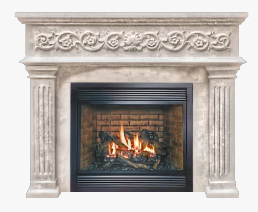 #fireplace #traditional #white #fire #fireplace, HD Png Download, Free Download