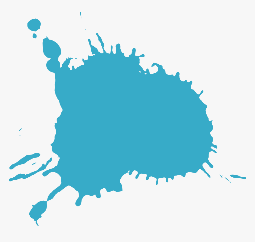 Blue Paint Splash Png, Transparent Png, Free Download