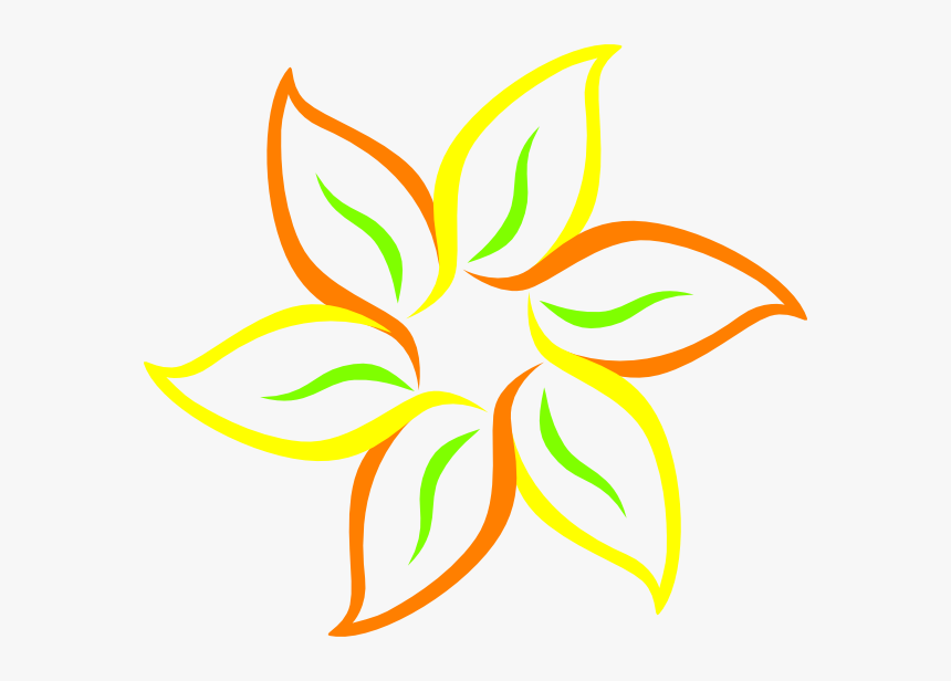 Outline Shape Of Flower, HD Png Download, Free Download