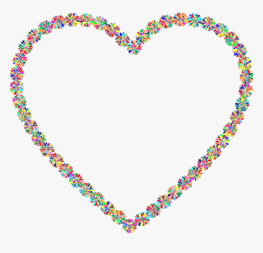 Flower Heart Necklace Shape, HD Png Download, Free Download