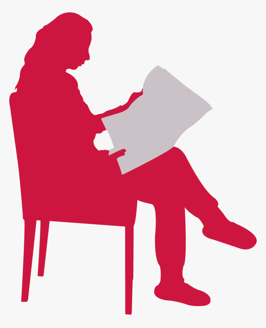 Reading Silhouette Png, Transparent Png, Free Download