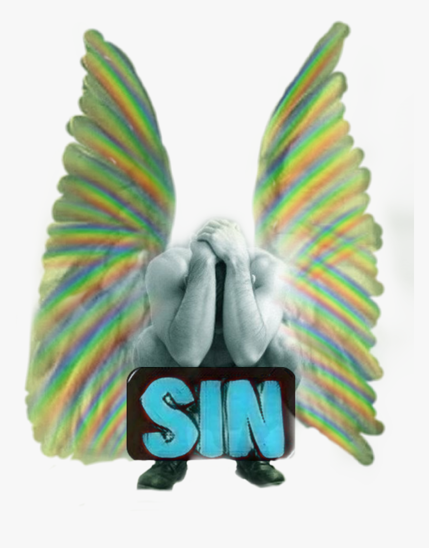 #wings #angel #sin #color #colors #colorful #man #guy, HD Png Download, Free Download