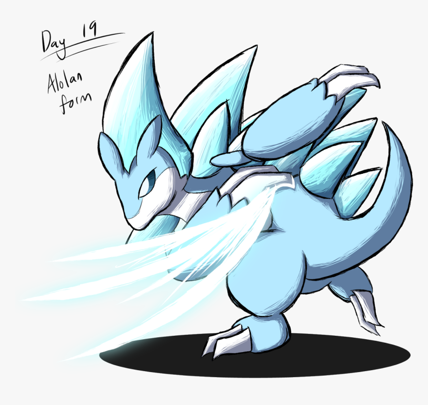 Art Scribbles Alolan Sandslash Pokecember Alolan Pokemon, HD Png Download, Free Download