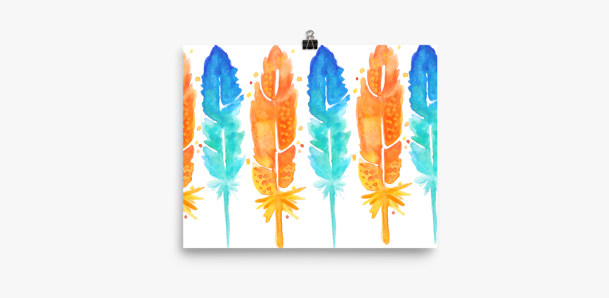 Watercolor Feather Png, Transparent Png, Free Download