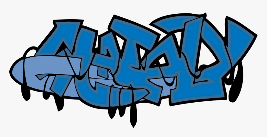 Word Blue In Graffiti, HD Png Download, Free Download