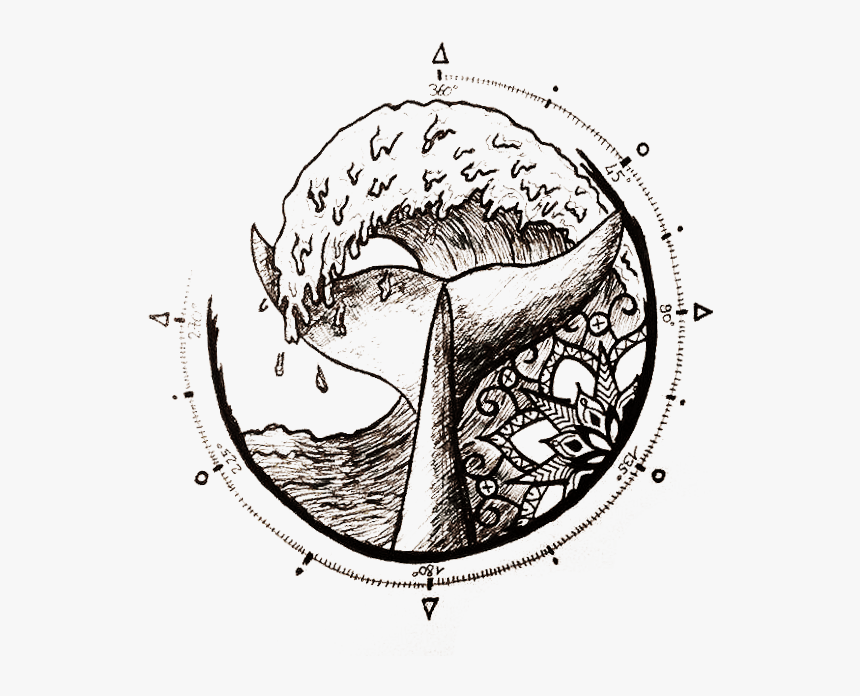 Wave Tattoo Sketch, HD Png Download, Free Download