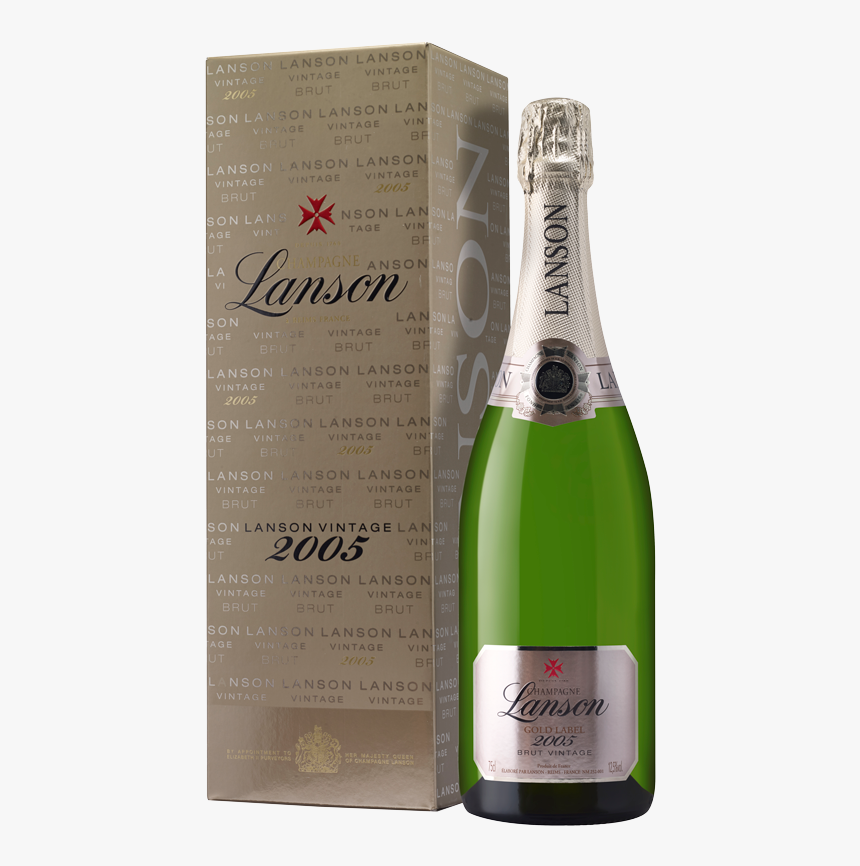 Champagne Lanson Vintage Gold Label 2005"
 Title="champagne, HD Png Download, Free Download