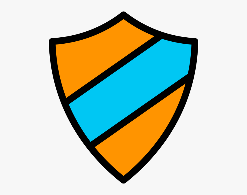 Emblem Icon Orange-light Blue - Dark Blue Shield Transparent, HD Png Download, Free Download
