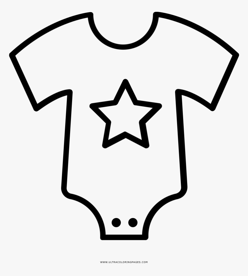 Baby Clothes Coloring Page - Printable T Shirt Cut Out, HD Png Download, Free Download