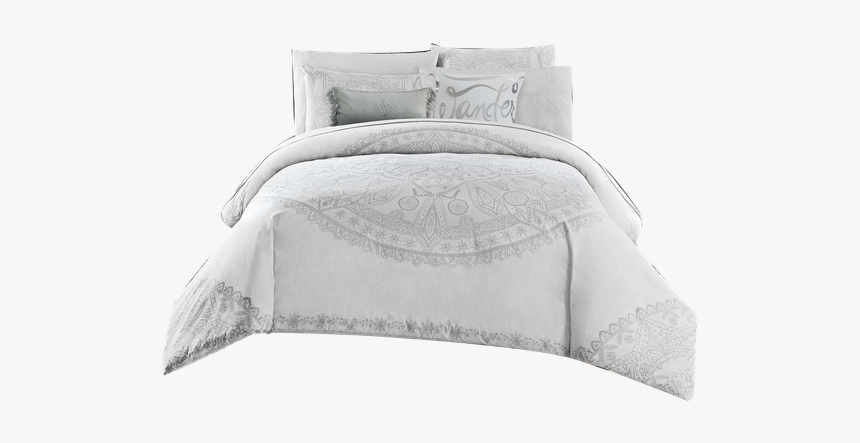 Grey And White Medallion Comforter, HD Png Download, Free Download