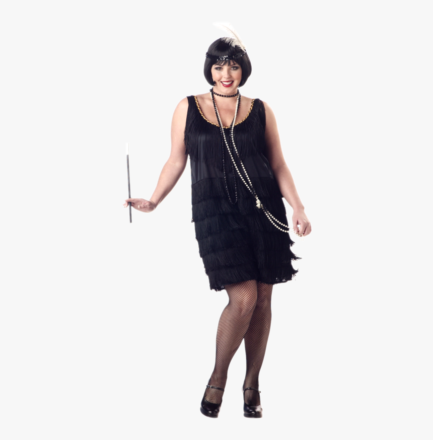 1920s Flapper Plus-size Clothing Halloween Costume - Plus Size Flapper Costume, HD Png Download, Free Download