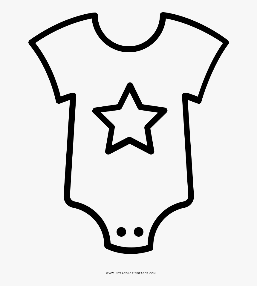 Baby Clothes Coloring Page - Baby Shirt For Coloring, HD Png Download, Free Download