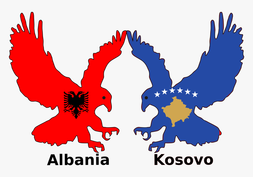 Albania And Kosovo, Two Eagles Clip Arts - Eagle Clip Art, HD Png Download, Free Download