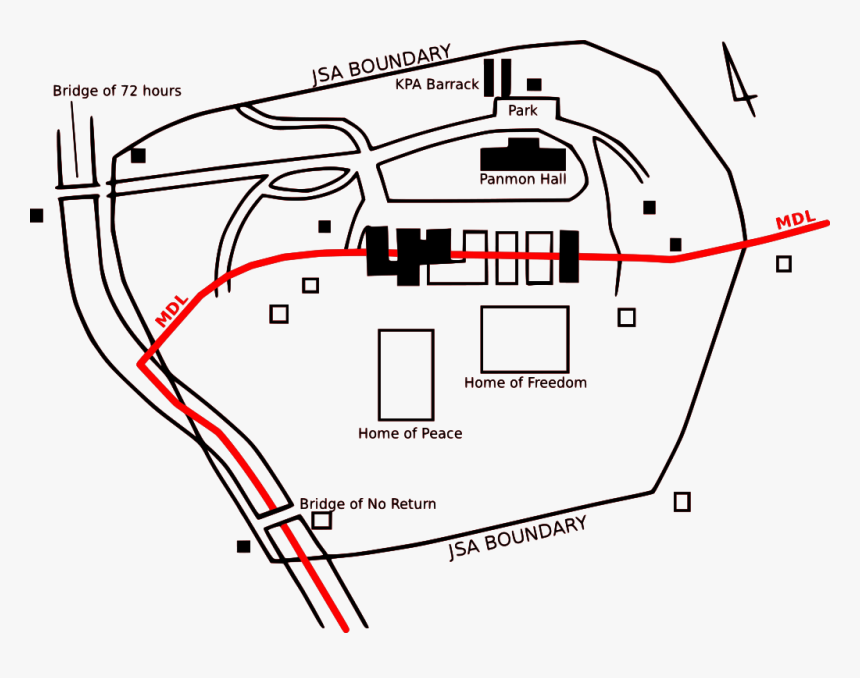 38koreapic Copy - Joint Security Area Map, HD Png Download, Free Download