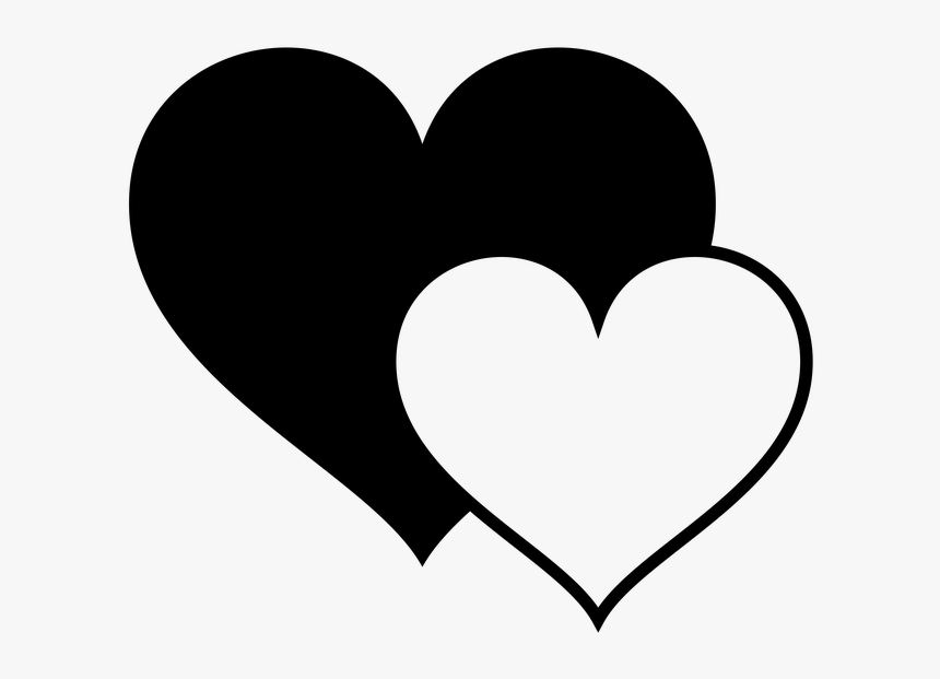 Black And White Heart Images - Heart Black Png Transparent Background, Png Download, Free Download