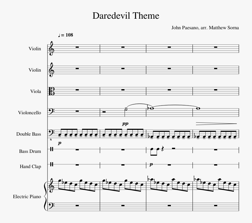 Daredevil Theme Song Violin, HD Png Download, Free Download