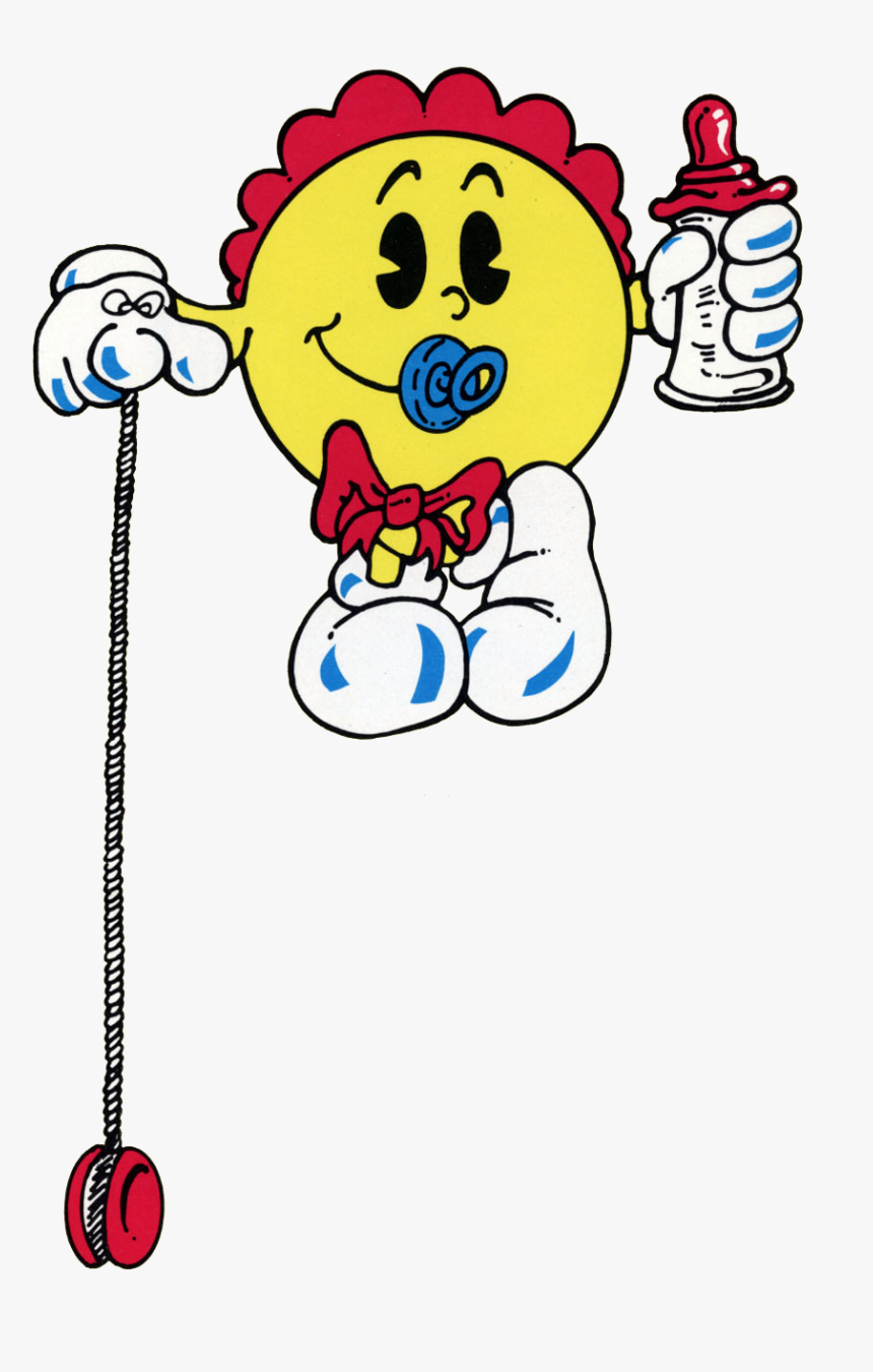 Baby Pac-man - Cartoon - Baby Pacman Png, Transparent Png, Free Download
