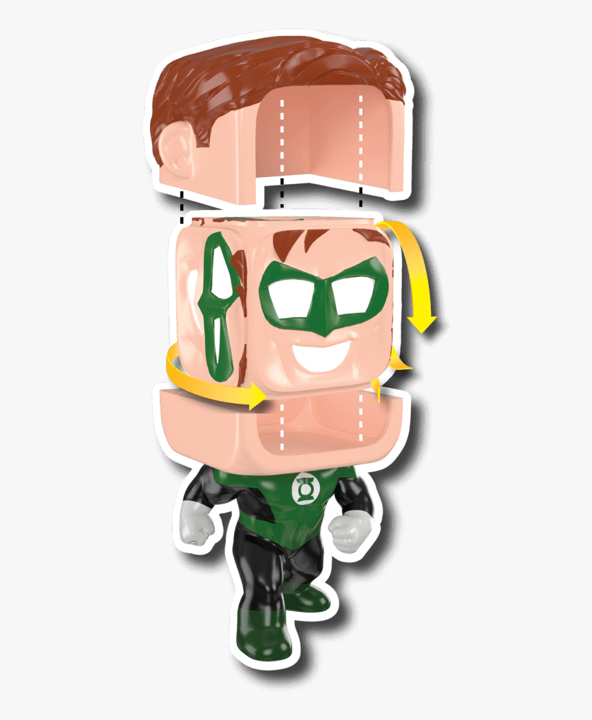 Greenlantern Exploded Resized - Cartoon, HD Png Download, Free Download
