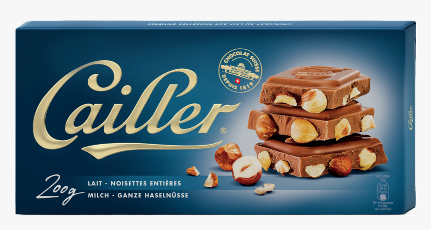 Milk Chocolate Tablet With Hazelnuts 200g - Cailler Chocolate, HD Png Download, Free Download