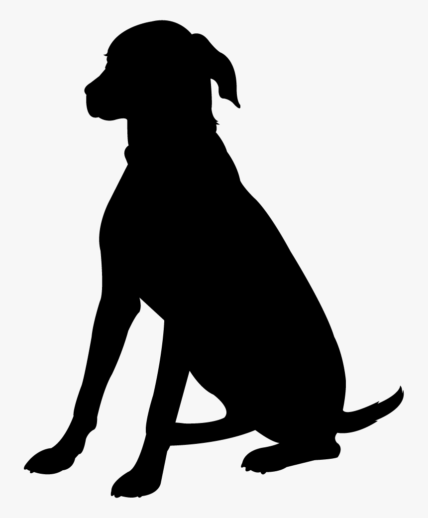 Download Free Vector Dog Sit Silhouettes, HD Png Download - kindpng