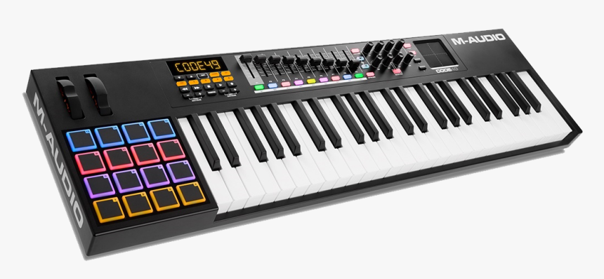 Code 49 49 Key Full Size Midi Keyboard - M Audio Code 61 Black, HD Png Download, Free Download