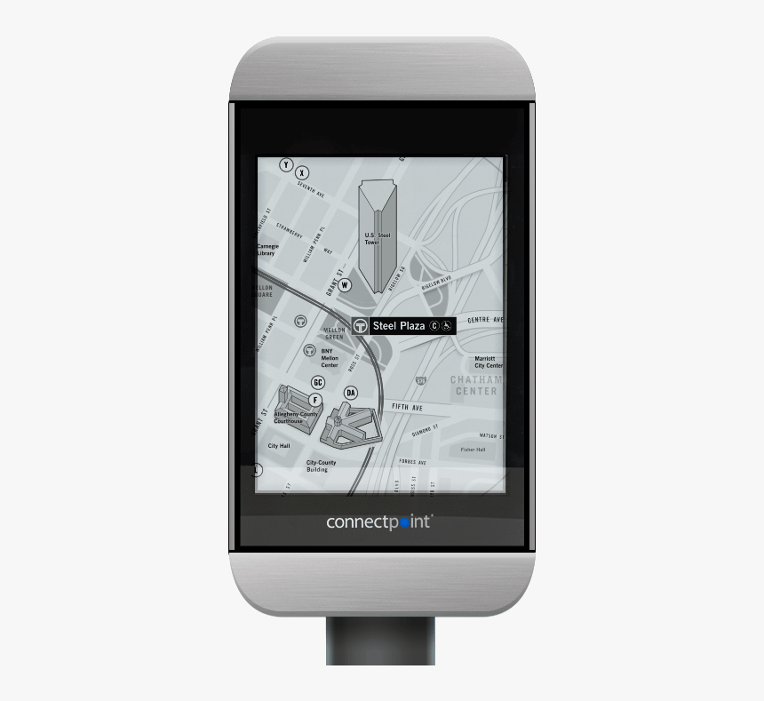 Solar-powered Digital Bus Stop Displaying Transit Map - Real Time Bus Stop Display, HD Png Download, Free Download