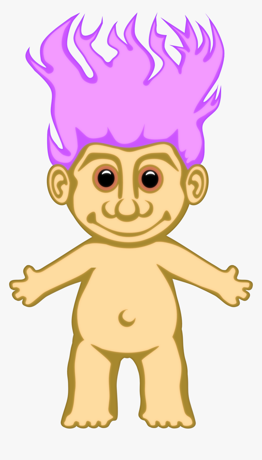 Purple Troll Doll Purple Troll Doll A Mohn Thing - Troll Doll Cartoon, HD Png Download, Free Download